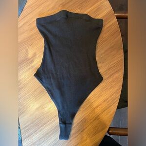Urban Outfitters Black Ribbed Tube Top Bodysuit